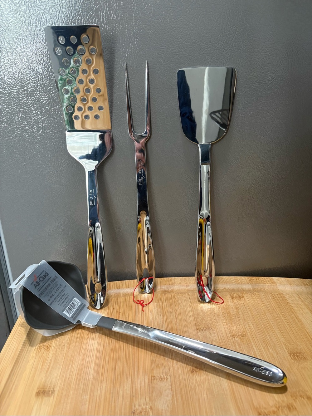 All Clad Stainless Steel Kitchen Utensil Set - Silver- set of 4